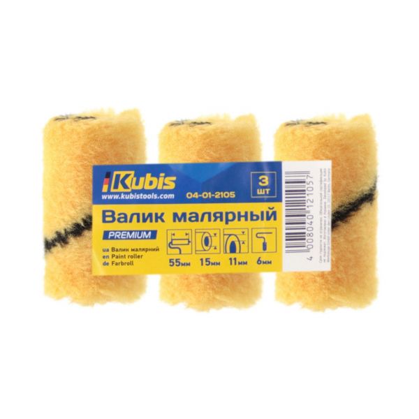 Валик малярний PREMIUM 15/55/11мм, d 6мм