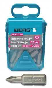 Отверточные насадки S2, PH2, 50мм Berg